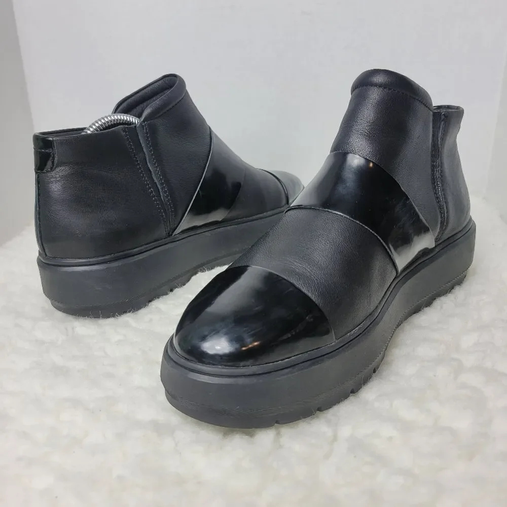 Geox Respira  Kaula Women's Size 9.5 Black Leather Sneaker Shoes
